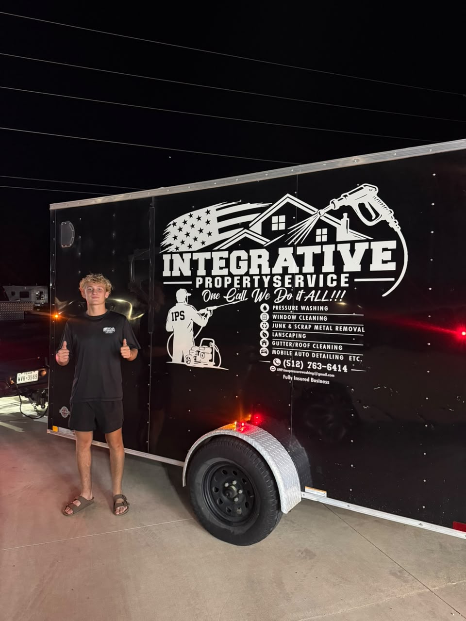 Alex Howard, owner of Integrative Services LLC, exterior cleaning in Montgomery, TX
