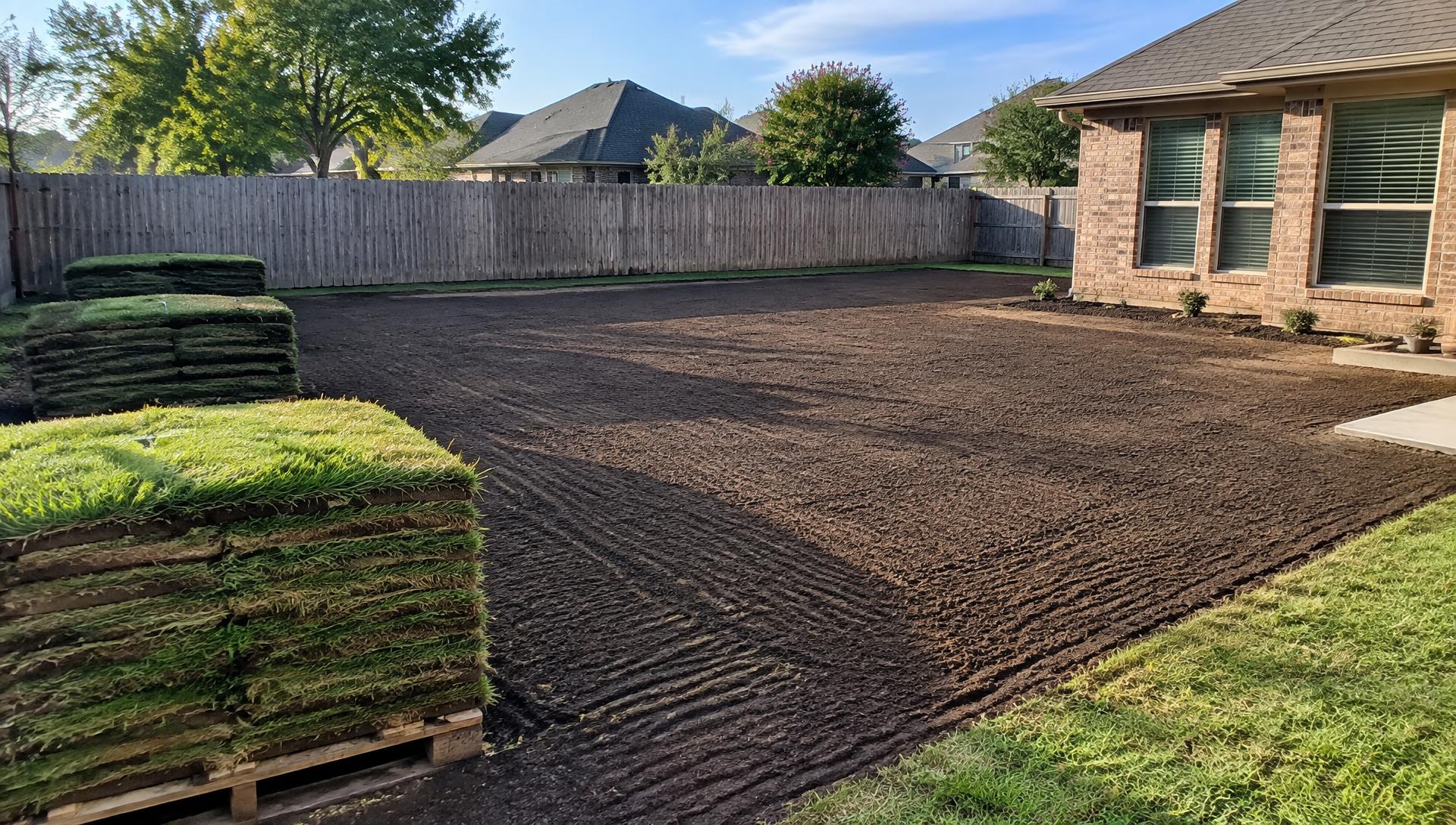 Landscaped outdoor residential space